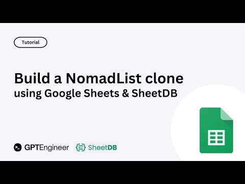 Build a Nomad List Clone with Google Sheets β No Code Needed!
